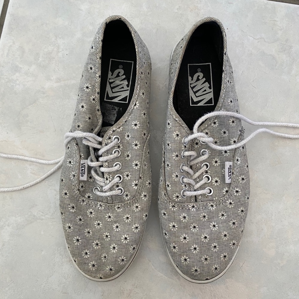 vans floral low top shoes